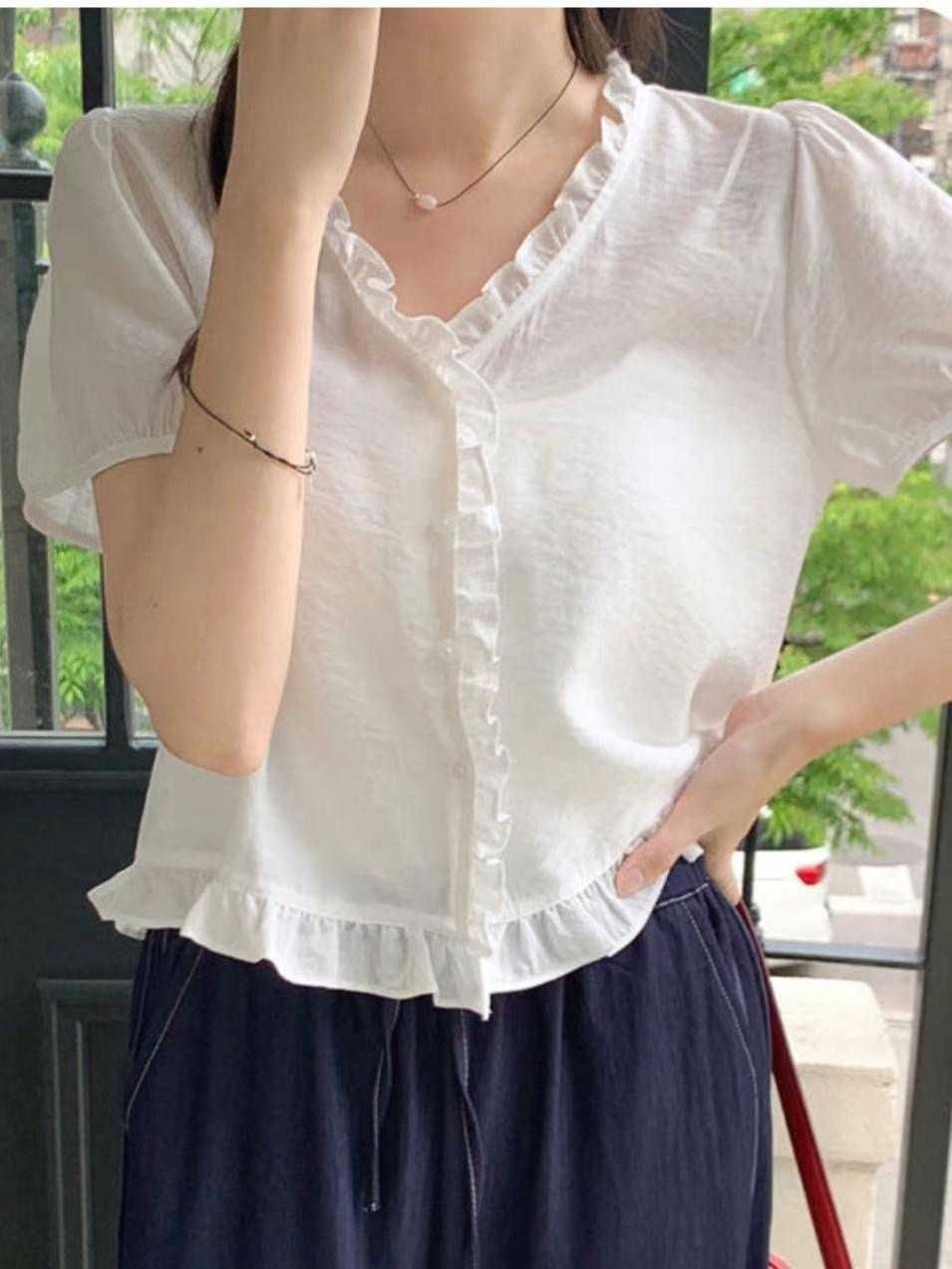 J ME東大門㊣實拍女士新款時尚職業休閑人氣真品襯衫蕾絲衫J ME襯衫/蕾絲衫