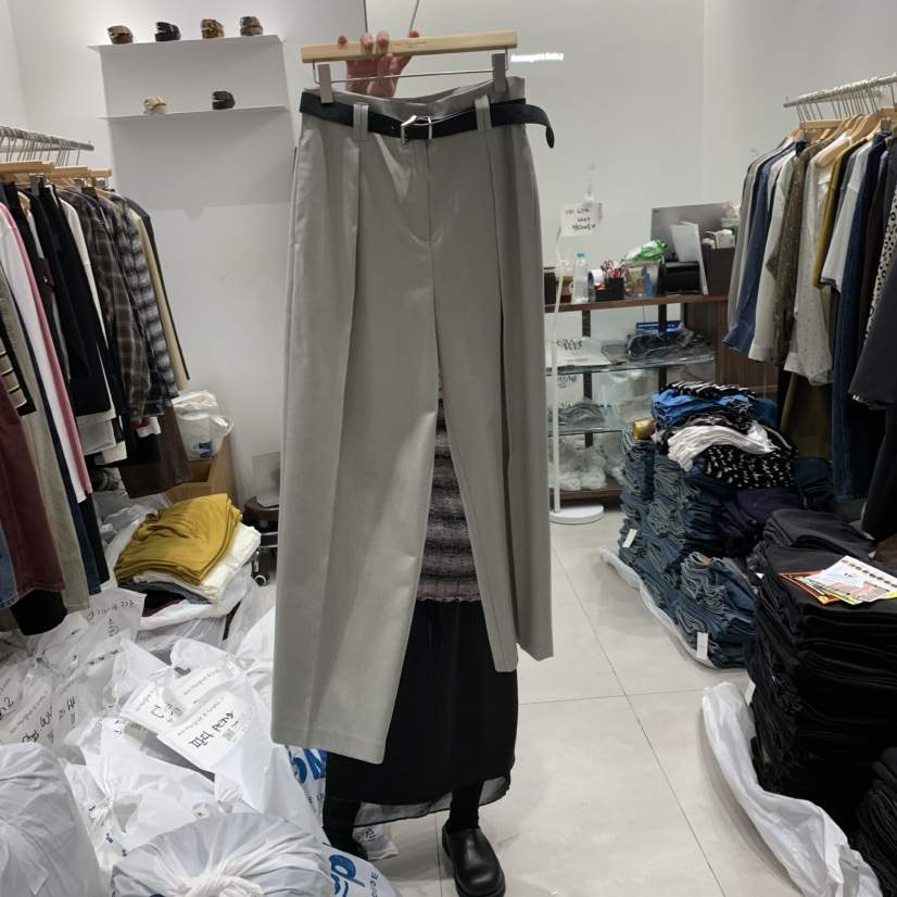 ANN MARGRET韓國直郵㊣女裝新款真品休閑褲不含腰帶羊毛GRETA.Y休閑褲