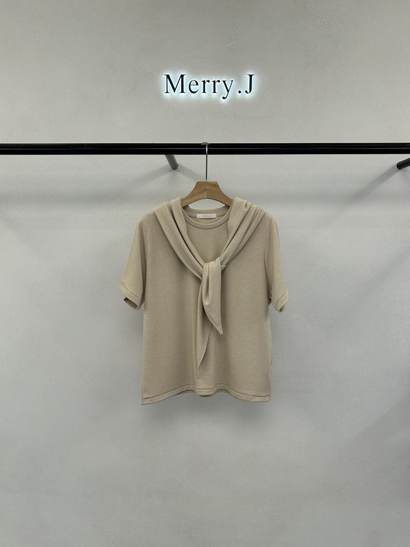 MERRY-J東大門㊣直郵女士新品25秋冬時尚人氣職業T恤含圍巾MERRY-JT恤