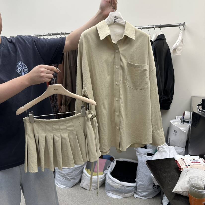 AMOEBA韓國代購㊣女裝新款職業25秋冬真品休閑熱賣套裝兩件套AMOEBA套裝