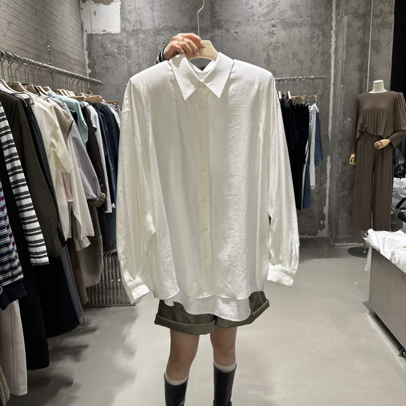 JUNI韓國直郵㊣女裝新款熱賣休閑推薦時尚真品職業襯衫蕾絲衫my juni襯衫/蕾絲衫