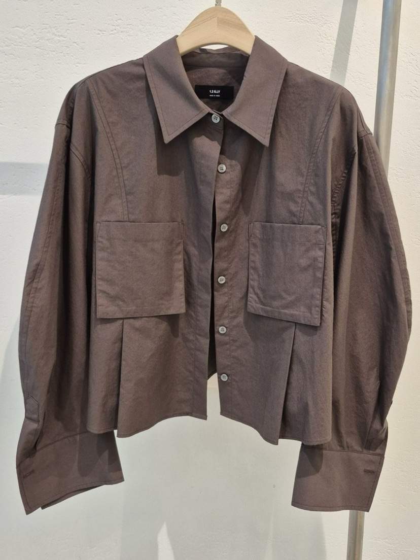 THE SIL韓國代購㊣女裝新品熱賣職業真品人氣襯衫蕾絲衫口袋THE SIL/1 2ILLY襯衫/蕾絲衫
