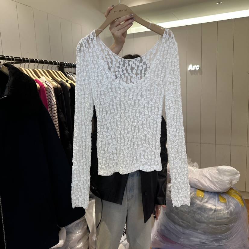 ARC韓國代購㊣女裝新品真品熱賣休閑25秋冬時尚職業襯衫蕾絲衫ARC EN CIEL襯衫/蕾絲衫