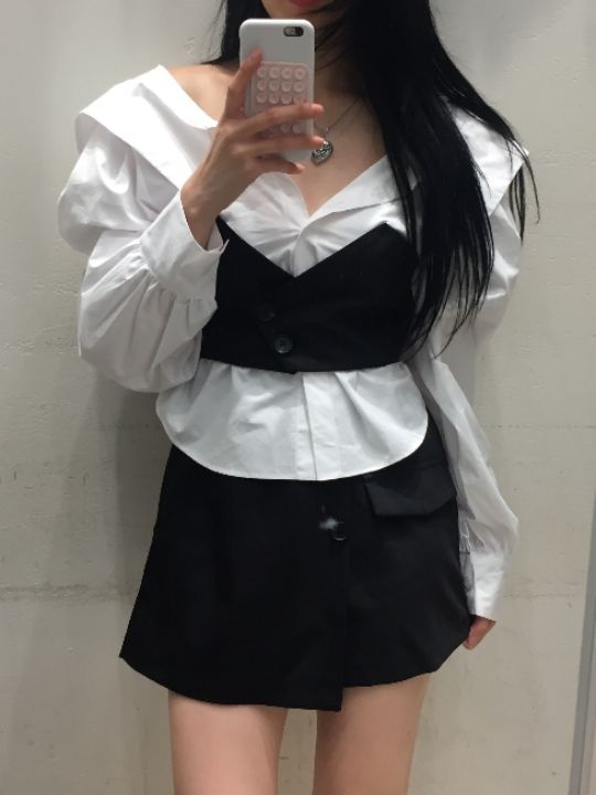 mars韓國直郵㊣女士新品人氣25秋冬熱賣職業休閑襯衫蕾絲衫mars襯衫/蕾絲衫