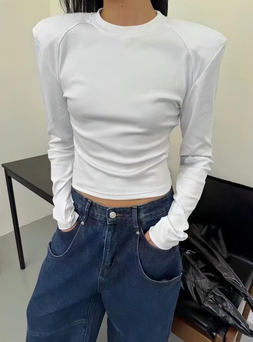 A-CUT韓國代購㊣女士新款時尚推薦25秋冬熱賣人氣職業長袖T恤A-CUT長袖T恤