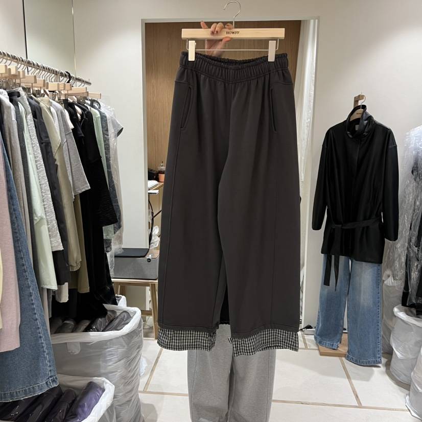 HOWFF韓國直郵㊣女裝新品25秋冬休閑熱賣職業人氣休閑褲格紋HOWFF休閑褲