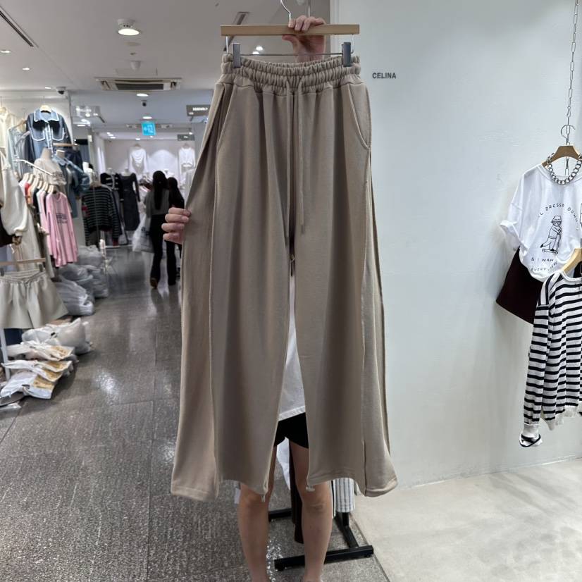 CELINA韓國代購㊣女裝新品休閑時尚熱賣人氣推薦休閑褲開衩CELI_NA休閑褲