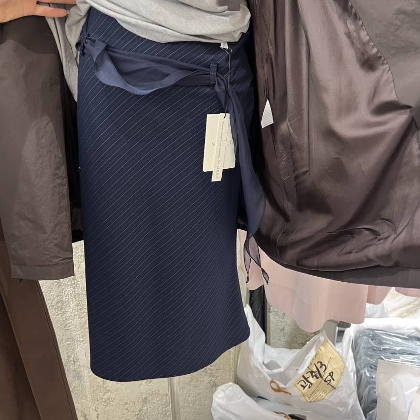 SOLD OUT東大門㊣實拍女裝新款推薦職業半身裙中短裙含腰帶SOLD OUT半身裙/中短裙