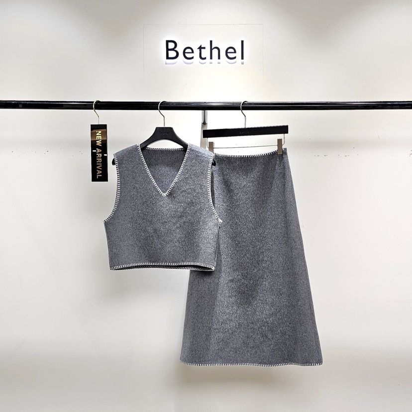 BETHEL東大門㊣代購女裝新款人氣25秋冬時尚推薦套裝羊絨套裝BETHEL套裝