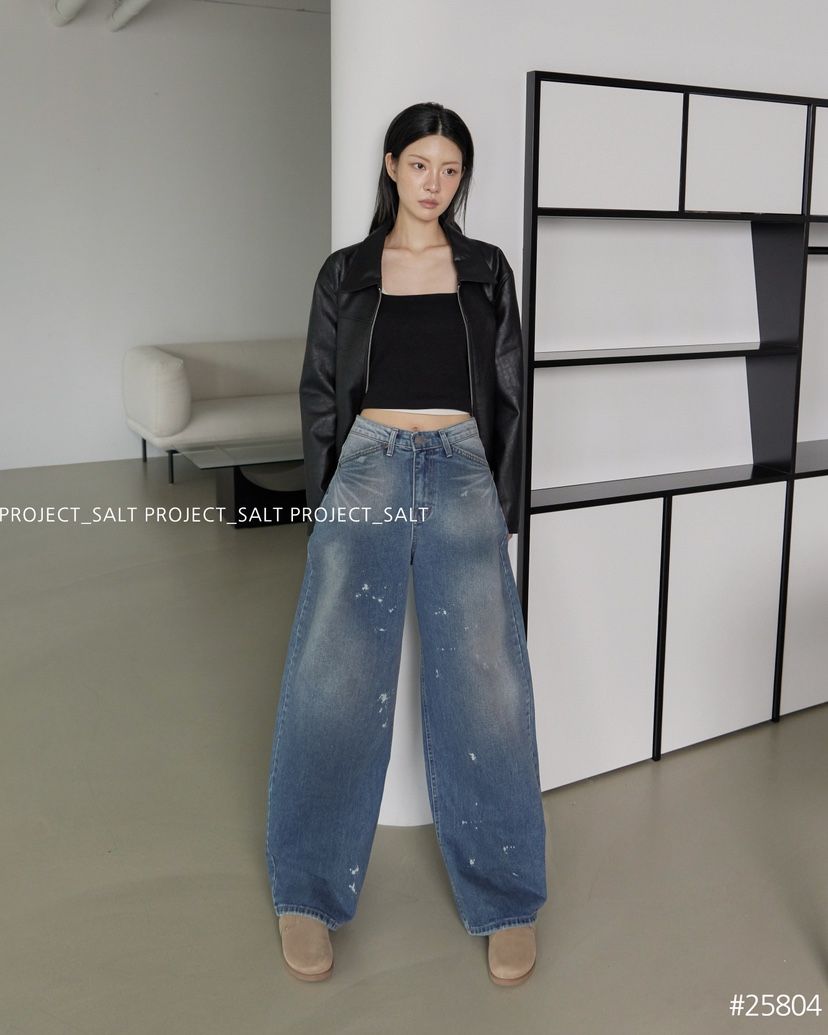 PROJECT SALT韓國直郵㊣女裝新品休閑牛仔褲PROJECTSALT牛仔褲