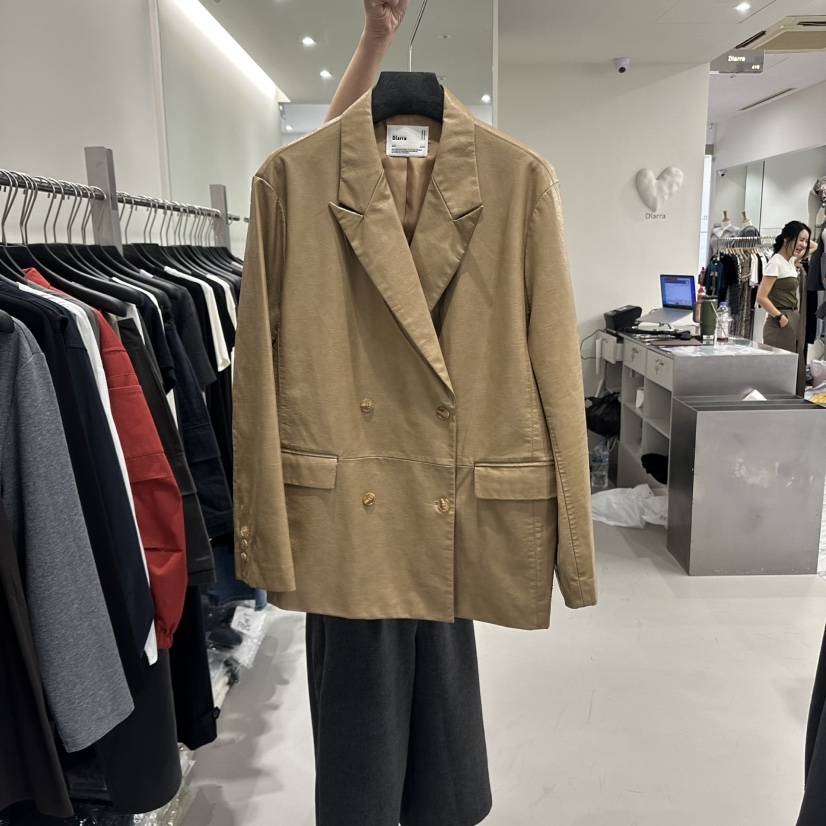 DIARRA東大門㊣代購女士新品休閑推薦熱賣時尚職業夾克皮革DIARRA夾克