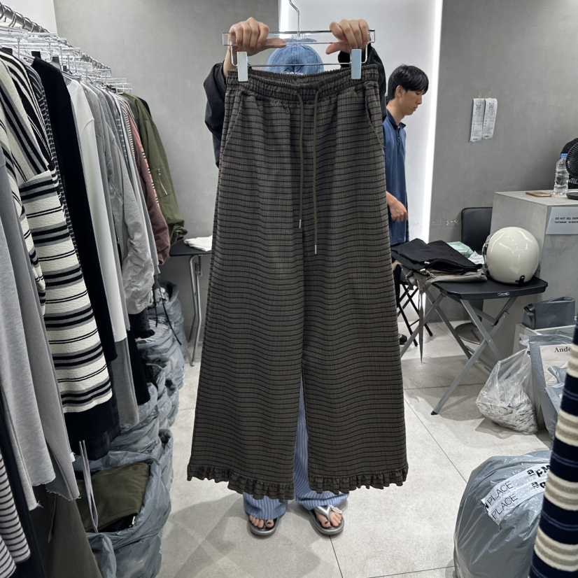 ANDE東大門㊣實拍女士新品時尚真品職業熱賣推薦休閑褲格紋Ande休閑褲