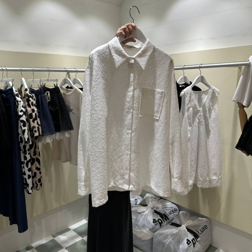 OREUM韓國代購㊣女士新品熱賣職業推薦真品25秋冬襯衫蕾絲衫OREUM襯衫/蕾絲衫