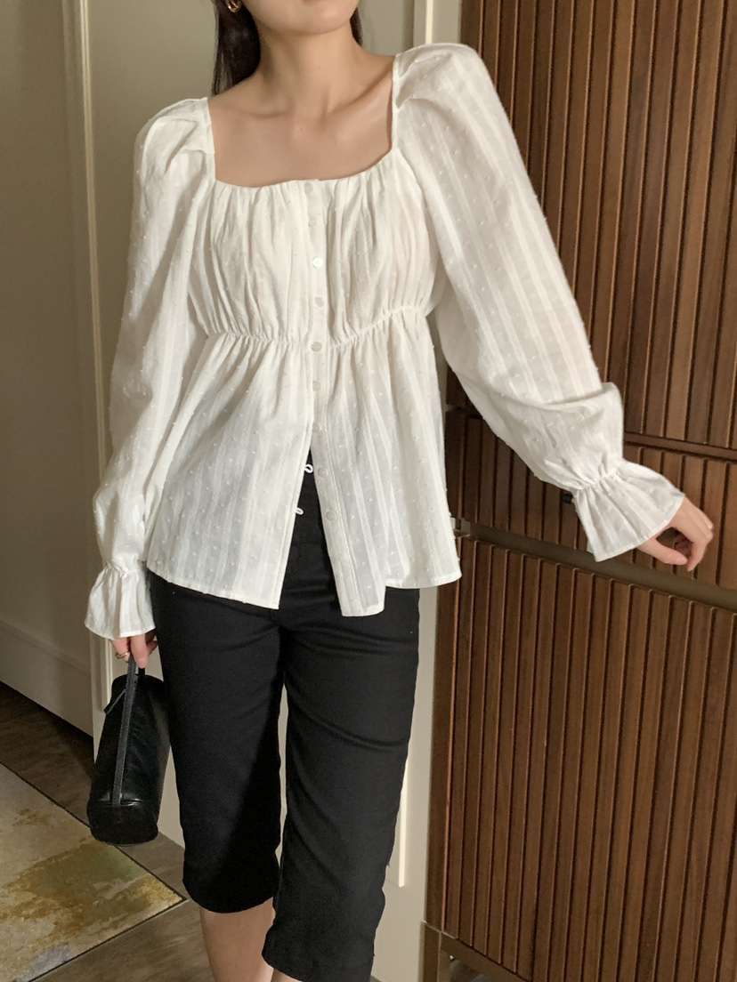 FRILL-T韓國代購㊣女士新款熱賣職業時尚人氣25秋冬襯衫蕾絲衫FRILL-T襯衫/蕾絲衫