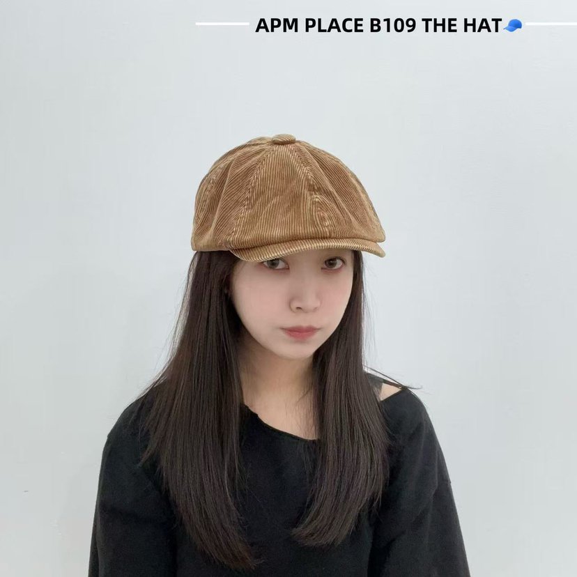 THE HAT-P東大門㊣直郵女裝新款職業時尚推薦真品帽子燈芯絨THE HAT帽子
