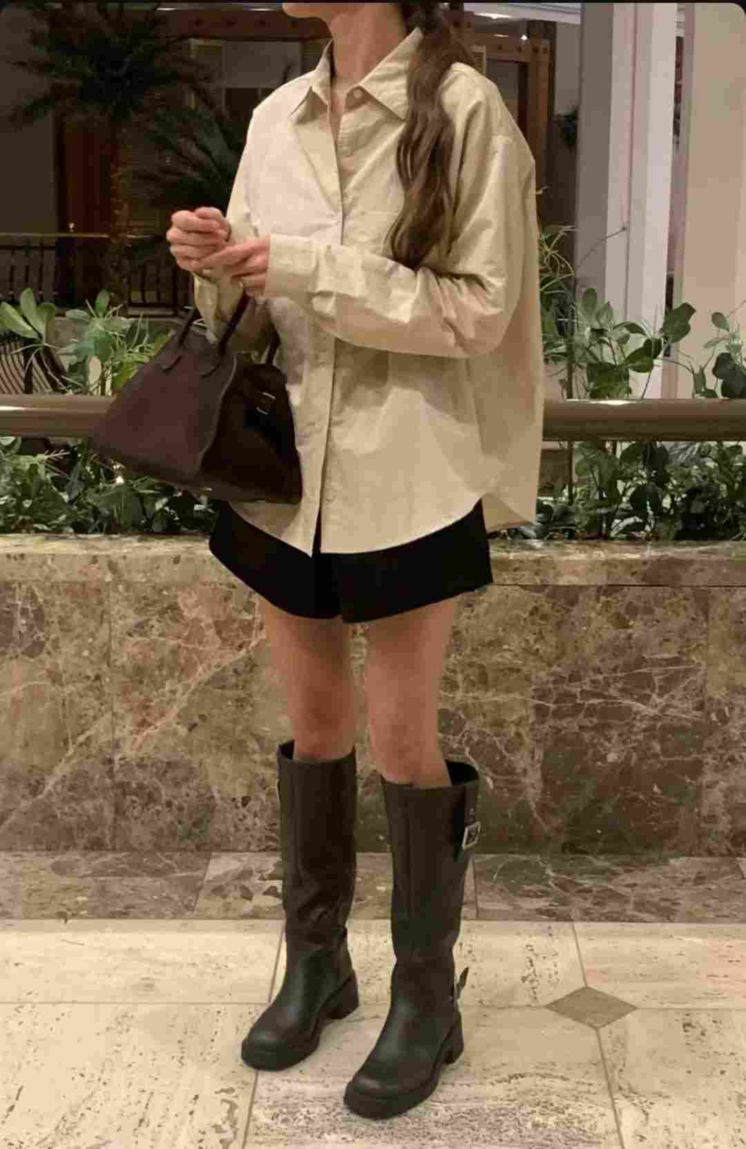 DE ONDO東大門㊣直郵女士新品人氣休閑襯衫蕾絲衫口袋水洗DE ONDO襯衫/蕾絲衫