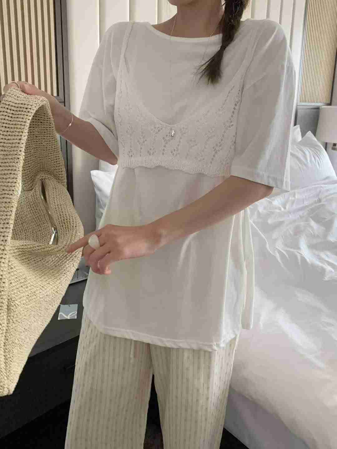 MELLOUNGE-멜라운지-T韓國直郵㊣女裝新款時尚吊帶背心不含內搭MELLOUNGE-T吊帶/背心