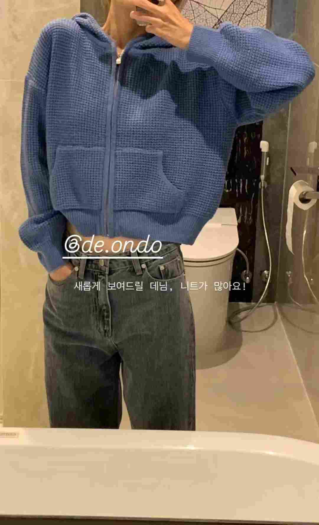 DE ONDO東大門㊣實拍女裝新品職業真品推薦人氣夾克拉鏈連帽DE ONDO夾克