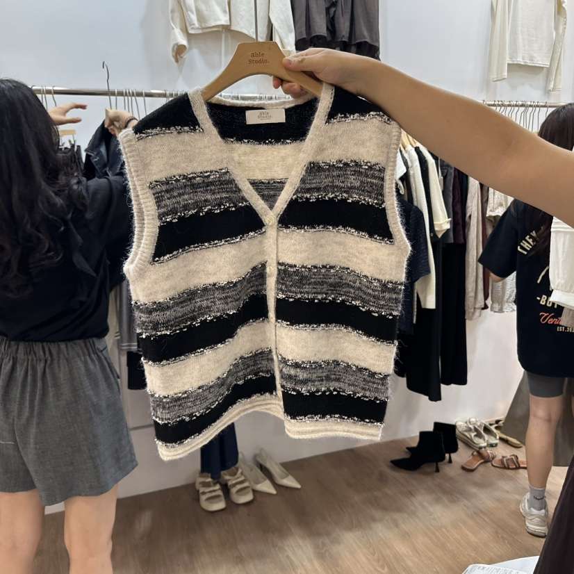 ABLESTUDIO東大門㊣實拍女裝新品休閑職業熱賣人氣25秋冬馬甲ABLESTUDIO馬甲