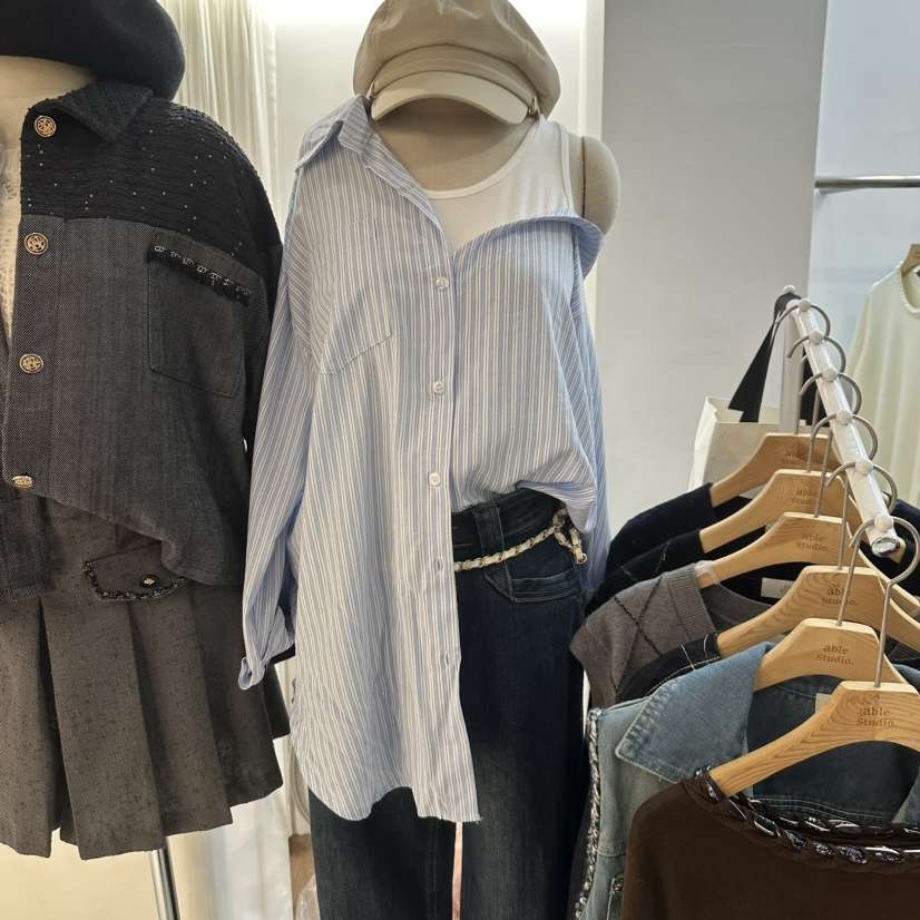 ABLESTUDIO東大門㊣直郵女裝新款25秋冬熱賣真品襯衫蕾絲衫ABLESTUDIO襯衫/蕾絲衫