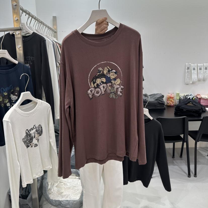VISUAL SPACE韓國代購㊣女士新品時尚推薦長袖T恤大力水手VISUAL SPACE長袖T恤