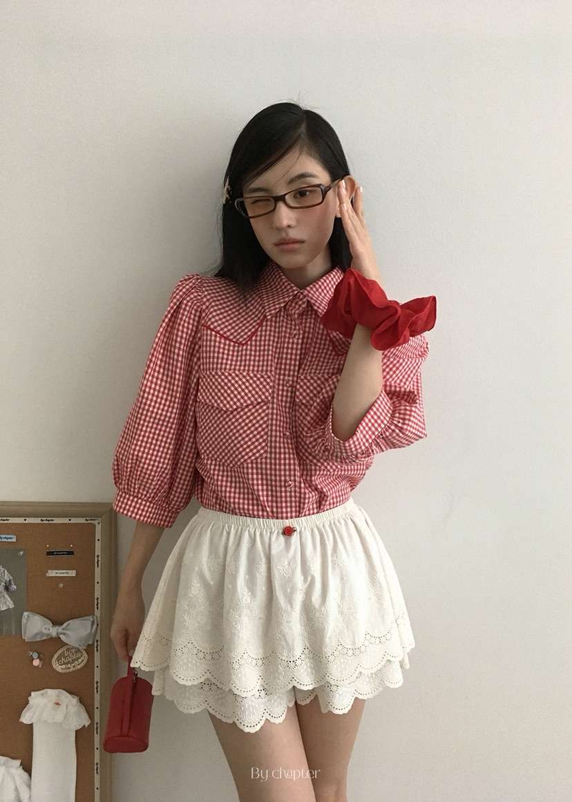 BY CHAPTER韓國代購㊣女士新品真品職業人氣熱賣襯衫蕾絲衫Chapter襯衫/蕾絲衫