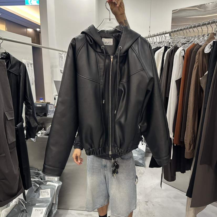 PAVEL東大門㊣代購女裝新品職業推薦熱賣25秋冬時尚人氣皮衣PAVEL皮衣