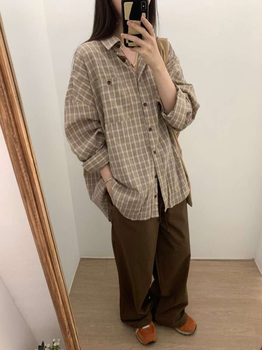 CRISPY CHIPS東大門㊣直郵女裝新品職業25秋冬人氣襯衫蕾絲衫BLACKGHOBI襯衫/蕾絲衫