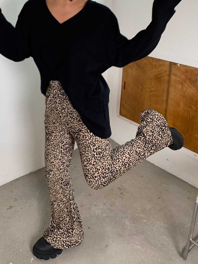 LIKEVAM韓國代購㊣女裝新品推薦25秋冬熱賣休閑休閑褲天鵝絨LIKEVAM休閑褲