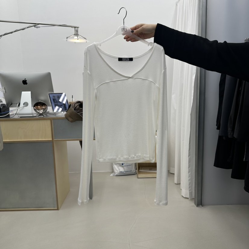 STAINLESS東大門㊣直郵女士新品時尚25秋冬人氣職業長袖T恤STAINLESS長袖T恤