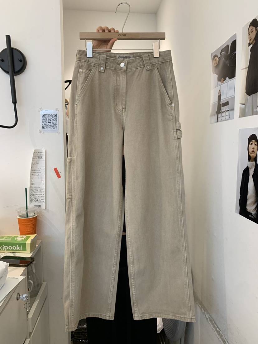 OUVIR韓國代購㊣女裝新品25秋冬推薦人氣職業真品休閑牛仔褲O.V.R/OUVIR牛仔褲