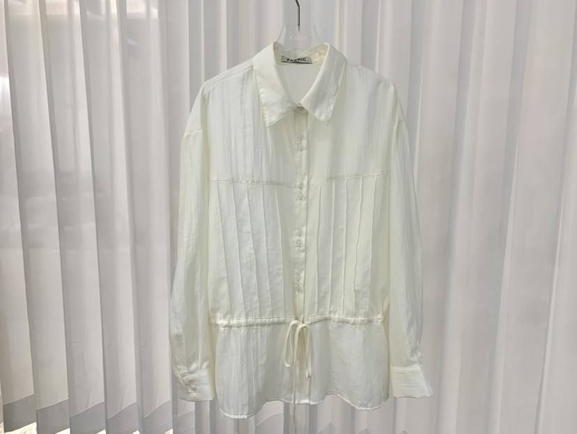 FABRIC韓國代購㊣女裝新款推薦時尚25秋冬職業真品襯衫蕾絲衫FABRIC襯衫/蕾絲衫