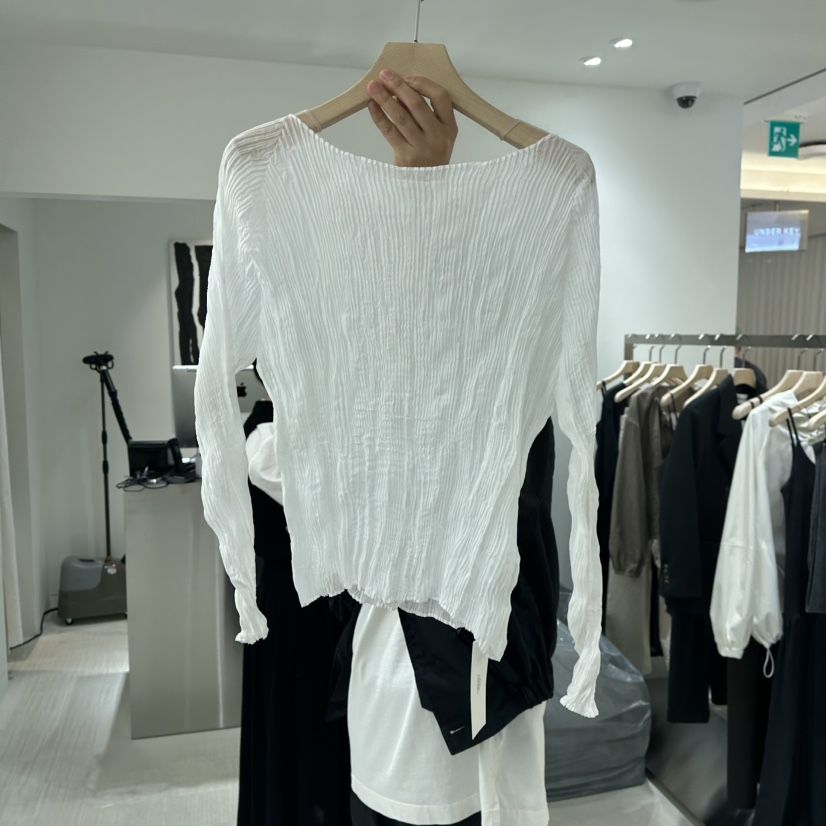 HAUTTE-P東大門㊣代購女裝新品職業休閑人氣襯衫蕾絲衫褶皺HAUTTE襯衫/蕾絲衫