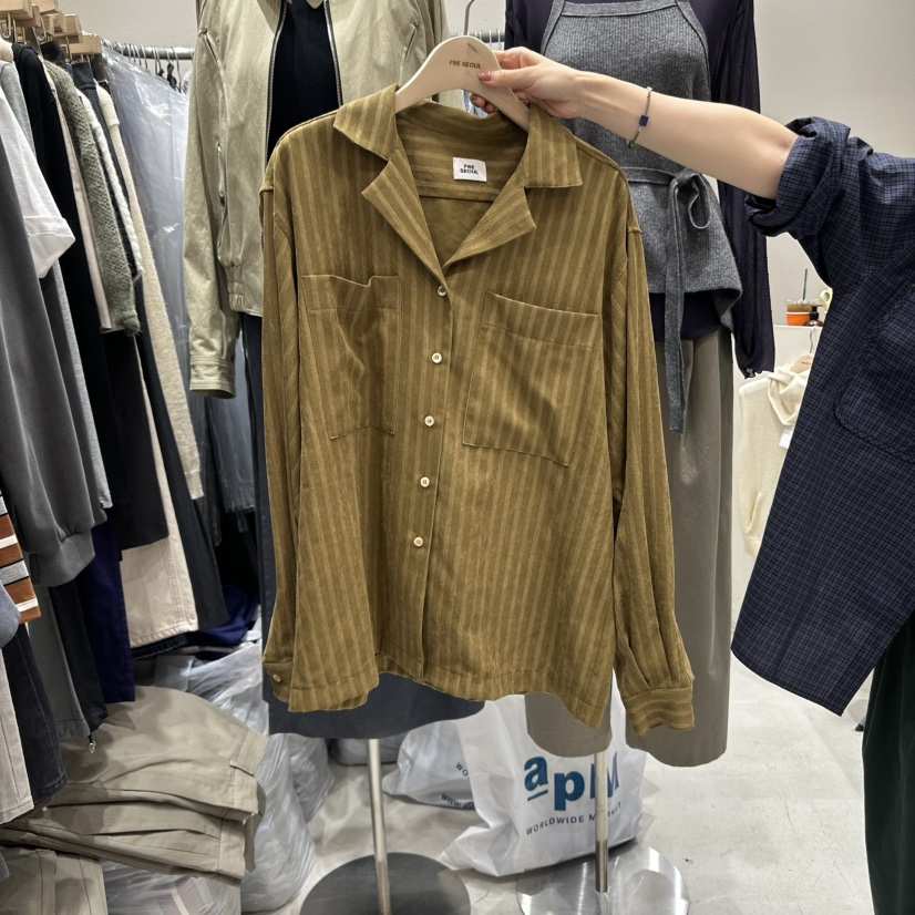 FRE韓國直郵㊣女裝新品職業真品人氣推薦時尚25秋冬襯衫蕾絲衫FRE襯衫/蕾絲衫