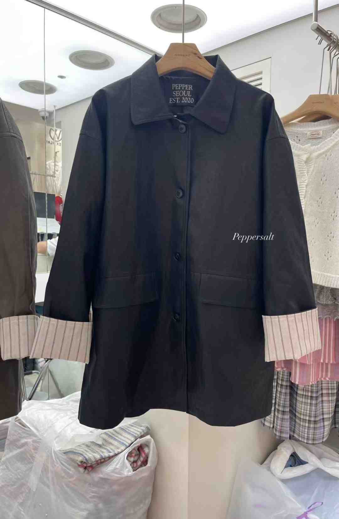 PEPPER 페페東大門㊣實拍女裝新品時尚25秋冬休閑熱賣夾克PEPPER-OT夾克