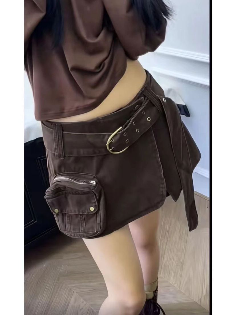 SYMBOL東大門㊣直郵女裝新品25秋冬職業人氣真品裙褲含腰帶SYMBOL裙褲