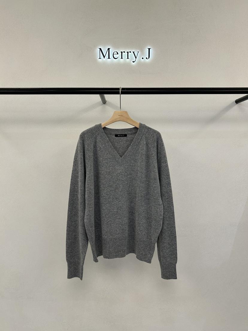 MERRY-J韓國代購㊣女士新品時尚熱賣推薦25秋冬休閑針織衫MERRY-J針織衫