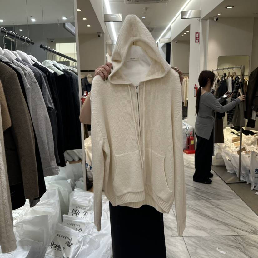 VERVEINE東大門㊣代購女士新品真品人氣推薦針織衫連帽衫拉鏈VERVEINE針織衫