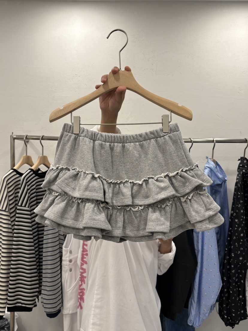 DELICATE東大門㊣代購女裝新品25秋冬真品時尚推薦短裙荷葉邊DELICATE短裙