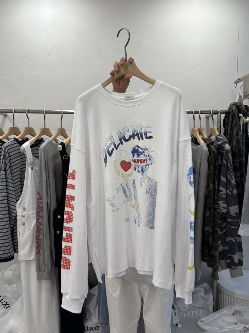 DELICATE韓國代購㊣女裝新品時尚休閑人氣推薦熱賣職業長袖T恤DELICATE長袖T恤