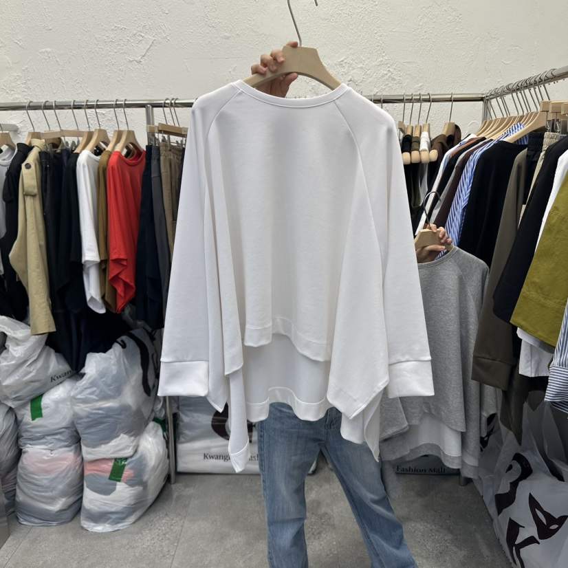 DA YLOG韓國直郵㊣女士新品真品休閑人氣時尚長袖T恤荷葉邊DA YLOG長袖T恤