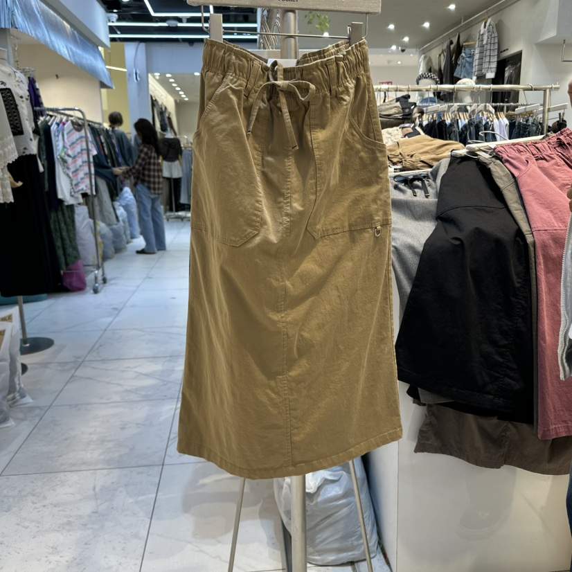 POCKET-Q東大門㊣實拍女裝新品職業25秋冬推薦熱賣休閑長裙POCKET-Q長裙
