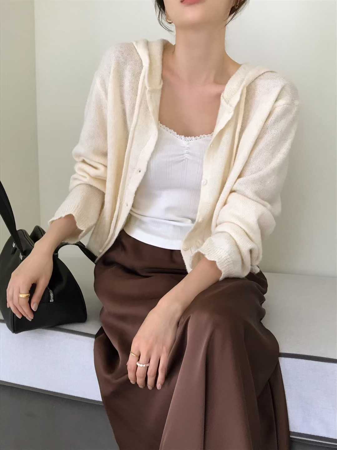 OUIR韓國代購㊣女裝新款25秋冬熱賣時尚休閑真品推薦針織衫OUIR針織衫