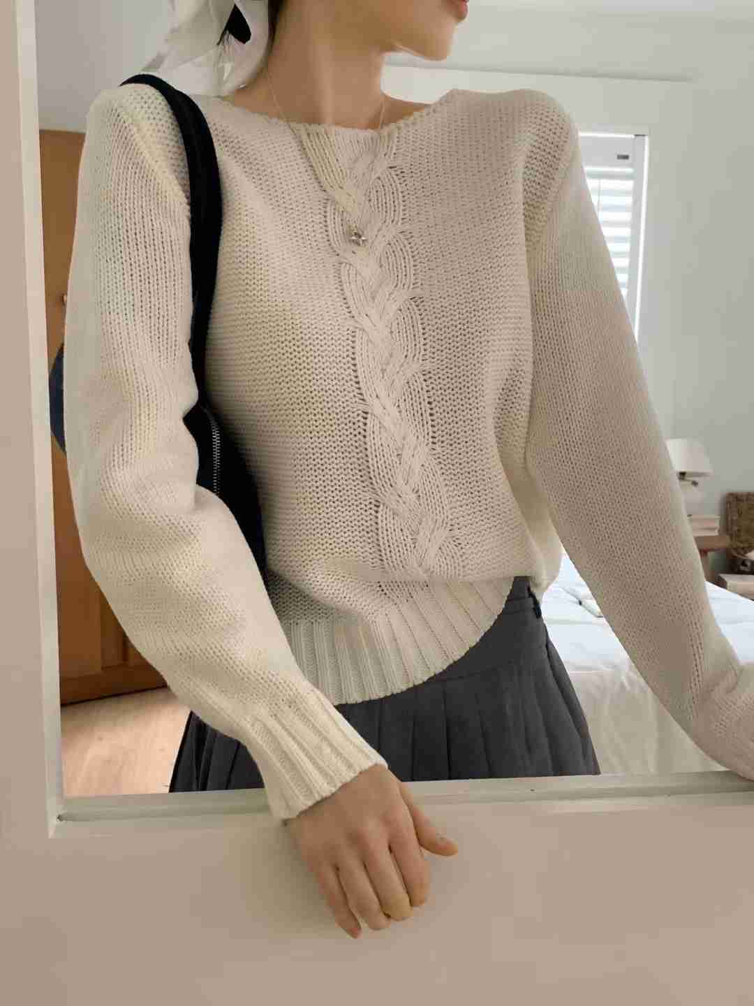 OUIR韓國直郵㊣女裝新款25秋冬休閑推薦時尚人氣職業針織衫OUIR針織衫