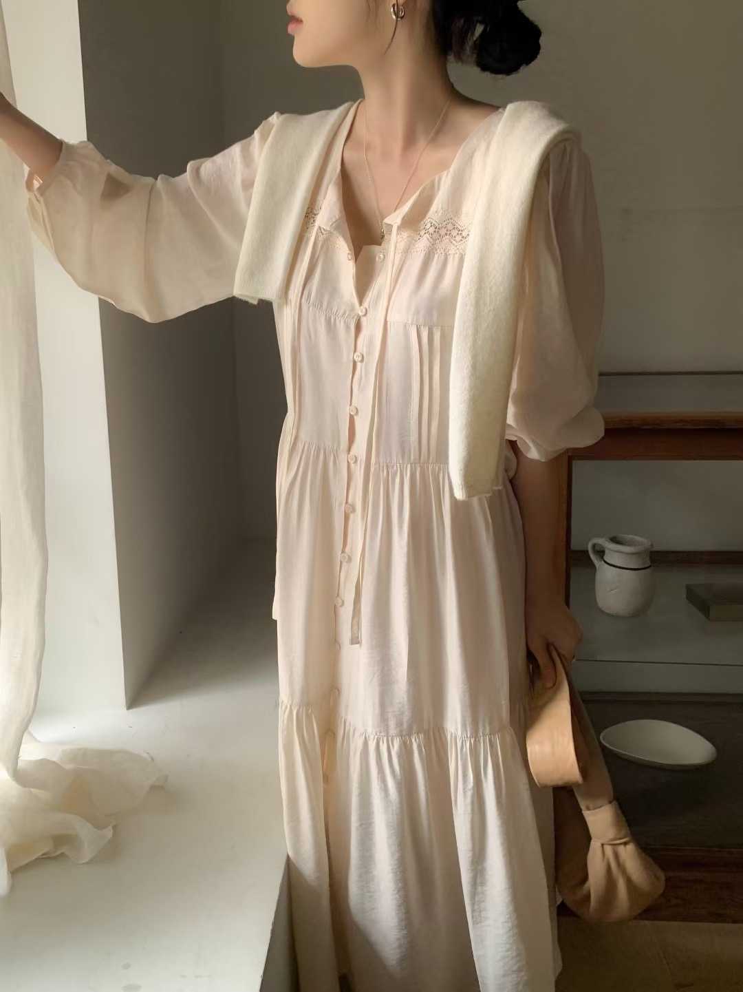 OUIR東大門㊣實拍女士新品時尚職業推薦25秋冬連衣裙不含披肩OUIR連衣裙
