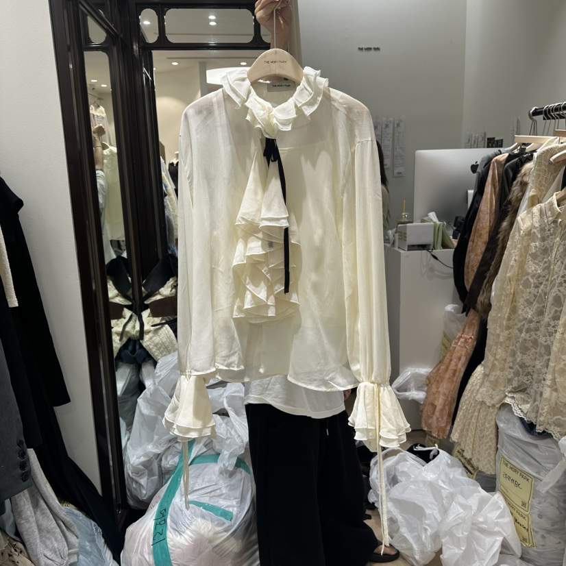 THEMORYPARK韓國代購㊣女士新品推薦職業人氣時尚襯衫蕾絲衫THE MORY PARK襯衫/蕾絲衫
