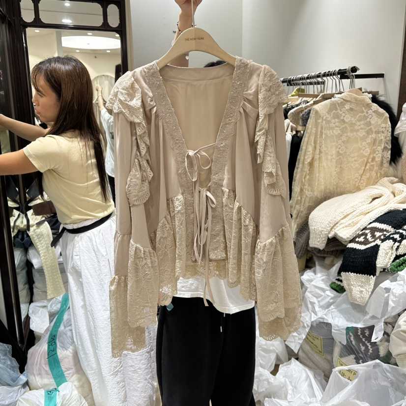THEMORYPARK東大門㊣直郵女裝新品真品休閑25秋冬襯衫蕾絲衫THE MORY PARK襯衫/蕾絲衫
