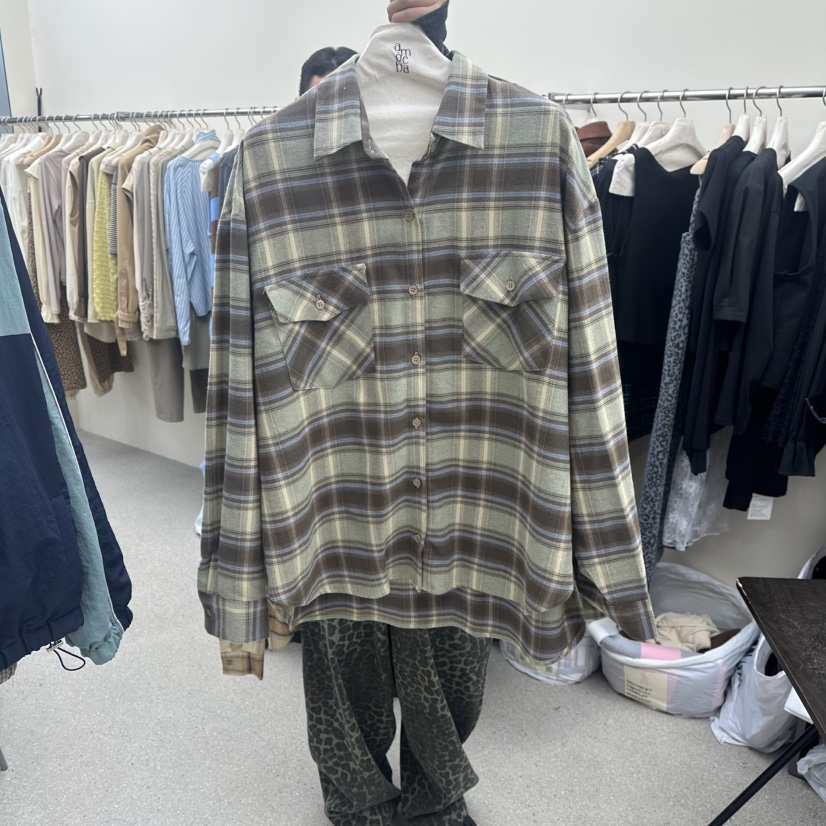 AMOEBA韓國直郵㊣女裝新品25秋冬職業真品推薦襯衫蕾絲衫復古AMOEBA襯衫/蕾絲衫