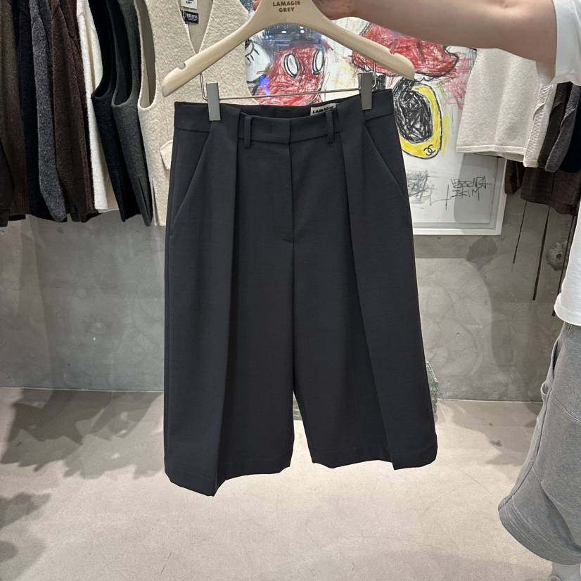 LAMAGIEPIE東大門㊣直郵女士新款時尚休閑推薦真品人氣短褲LAMAGIE GREY短褲