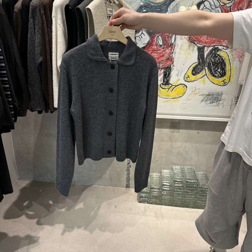 LAMAGIEPIE韓國代購㊣女士新款推薦時尚真品熱賣職業休閑毛衣LAMAGIE GREY毛衣